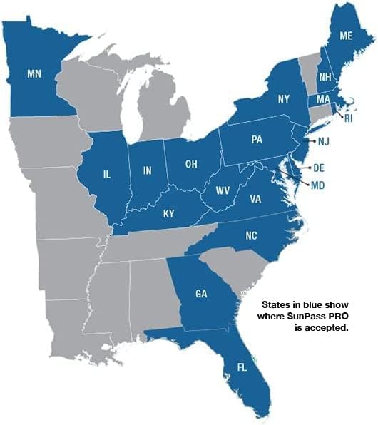 SunPass PRO Transponder Portable Prepaid Toll Program Works in Florida Georgia North Carolina and anywhere E-ZPass is accepted