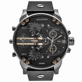 Diesel DZ7348 Mr Daddy 2.0 Chronograph Black Leather Strap Watch 57mm