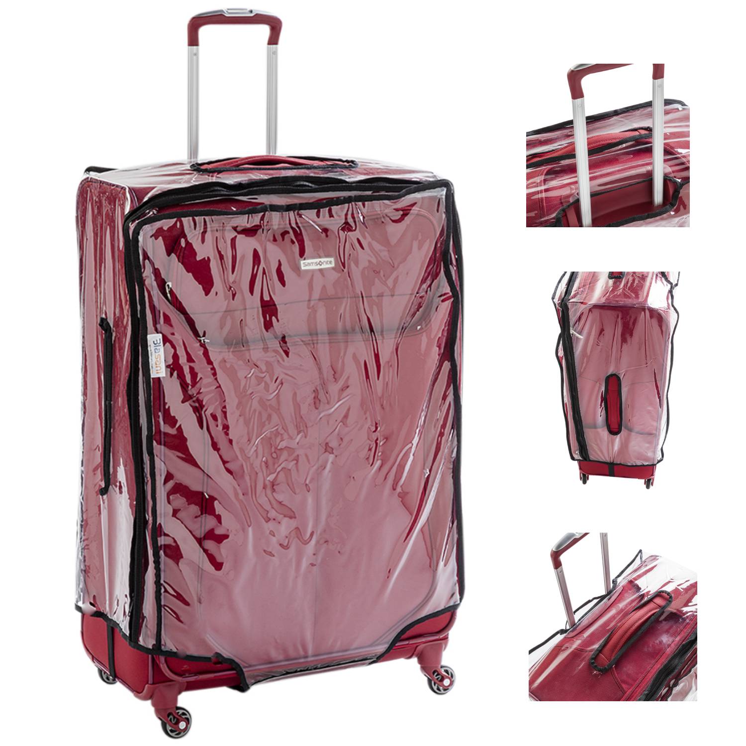 BLASANI Luggage Protector Suitcase Clear PVC Waterproof TSA Aproveed Cover Fits Most (20"~21") Bags