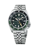 Seiko 5 SKX Automatic SSK035 GMT Sports Series Green Stainless Steel Watch 42.5mm