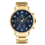 Tommy Hilfiger 1710384 Men's Gold Stainless Steel Blue Dial Watch 46mm