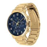 Tommy Hilfiger 1710384 Men's Gold Stainless Steel Blue Dial Watch 46mm