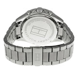 Tommy Hilfiger 1791104 Men's Silver Stainless Steel Black Dial Watch 46mm