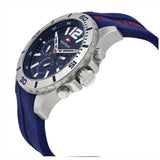 Tommy Hilfiger 1791142 Mens Blue Silicone Band Watch 46mm
