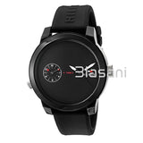 Tommy Hilfiger 1791326 Men's Black Silicone Band Watch 44mm