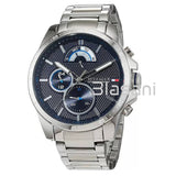 Tommy Hilfiger 1791348 Men's Silver Stainless Steel Blue Dial Watch 46mm