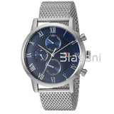 Tommy Hilfiger 1791398 Men's Silver Stainless Steel Blue Dial Steel Watch 44mm