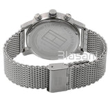 Tommy Hilfiger 1791398 Men's Silver Stainless Steel Blue Dial Steel Watch 44mm