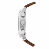 Tommy Hilfiger 1791400 Men's White Dial Brown Leather Watch 44mm