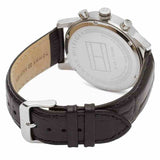 Tommy Hilfiger 1791401 Men's Black Dial Black Leather Watch 44mm
