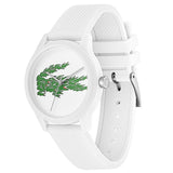 Lacoste Unisex L.12.12. 2011039 White Silicone Strap Watch 42mm