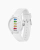 Lacoste Unisex L.12.12. 2011130 Polaroid White Silicone Strap Watch 42mm