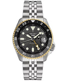 Seiko 5 SKX Automatic SSK021 GMT Sports Series Charcoal Gray Stainless Steel Watch 42.5mm