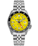 Seiko 5 SKX Automatic SSK017 GMT Sports Series Yellow Stainless Steel Watch 42.5mm