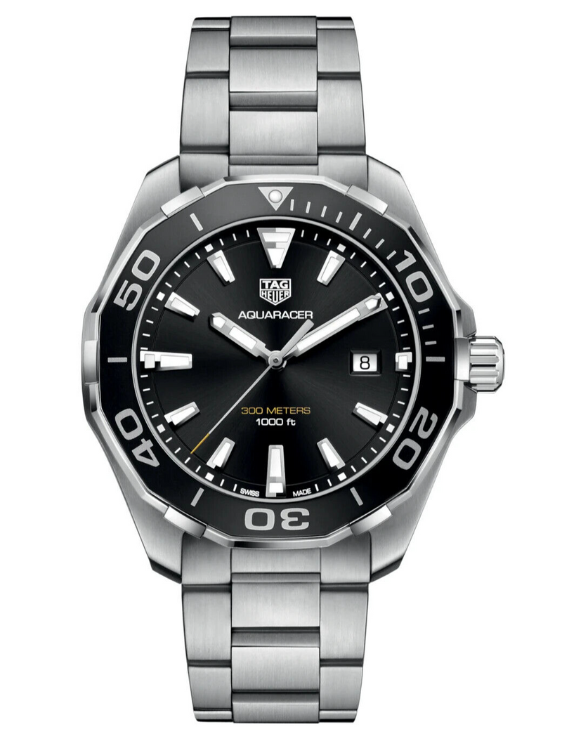 TAG Heuer Men's WAY101A.BA0746 Aquaracer Stainless Steel Black Watch 43mm
