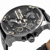 Diesel DZ7348 Mr Daddy 2.0 Chronograph Black Leather Strap Watch 57mm