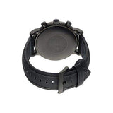Emporio Armani AR1970 Men's Chronograph Stainless Steel Black Leather Watch 43mm