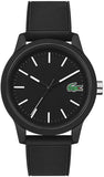 Lacoste Unisex L.12.12. 2010986 TR90 Black Silicone Strap Watch 42mm