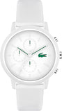 Lacoste Unisex L.12.12. 2011246 Chrono TR90 White Rubber Strap Watch 43mm