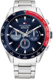 Tommy Hilfiger 1791968 Men's Stainless Steel Blue Dial Watch 46mm
