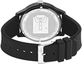 Lacoste Unisex L.12.12. 2010986 TR90 Black Silicone Strap Watch 42mm