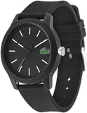 Lacoste Unisex L.12.12. 2010986 TR90 Black Silicone Strap Watch 42mm