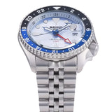 Seiko 5 SKX Automatic SSK029 GMT Sports Series Ice Blue Stainless Steel Watch 42.5mm