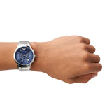 Emporio Armani AR2448 Men's Chronograph Blue Silver Stainless Steel Watch 43mm