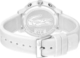 Lacoste Unisex L.12.12. 2011246 Chrono TR90 White Rubber Strap Watch 43mm