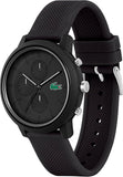 Lacoste Unisex L.12.12. 2011243 Chrono TR90 Black Rubber Strap Watch 43mm