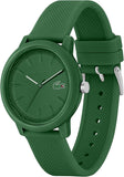 Lacoste Unisex L.12.12. 2010985 TR90 Green Silicone Strap Watch 42mm