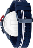 Tommy Hilfiger 1792167 Men's Blue Case Blue Rubber Band Blue Dial Chrono Watch 46mm