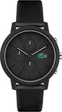 Lacoste Unisex L.12.12. 2011243 Chrono TR90 Black Rubber Strap Watch 43mm