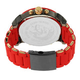 Diesel DZ7430 Mr Daddy 2.0 Chronograph Gold Red Silicone Bracelet Watch 57mm