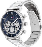 Tommy Hilfiger 1710569 Men's Silver Stainless Multifunction Blue Dial 46mm