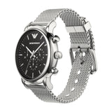 Emporio Armani Men's AR1808 Dress Silver Mesh Watch 46mm