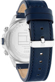 Tommy Hilfiger 1792063 Men's Blue Leather Strap Multifunction Blue Dial 46mm