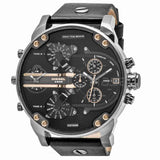 Diesel DZ7348 Mr Daddy 2.0 Chronograph Black Leather Strap Watch 57mm