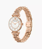 Emporio Armani AR1909 Women's Two-Hand Rose Gold Stainless Steel Watch 32mm