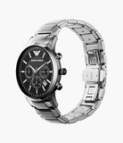 Emporio Armani AR2434 Men's Chronograph Silver Stainless Steel Watch 43mm