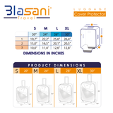 BLASANI Luggage Protector Suitcase Clear PVC Waterproof TSA Aproveed Cover Fits Most (20"~ 30") Bags