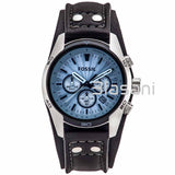 Fossil CH2564 Men's Coachman Quartz Stainless Steel Casual Cuff Watch 45mm