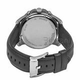 Fossil FS4812 Men's Grant Chronograph Black Leather Watch 44mm