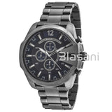 Diesel DZ4329 Mega Chief Men's Gunmetall Blue Dial Chronograph Watch 59X51mm