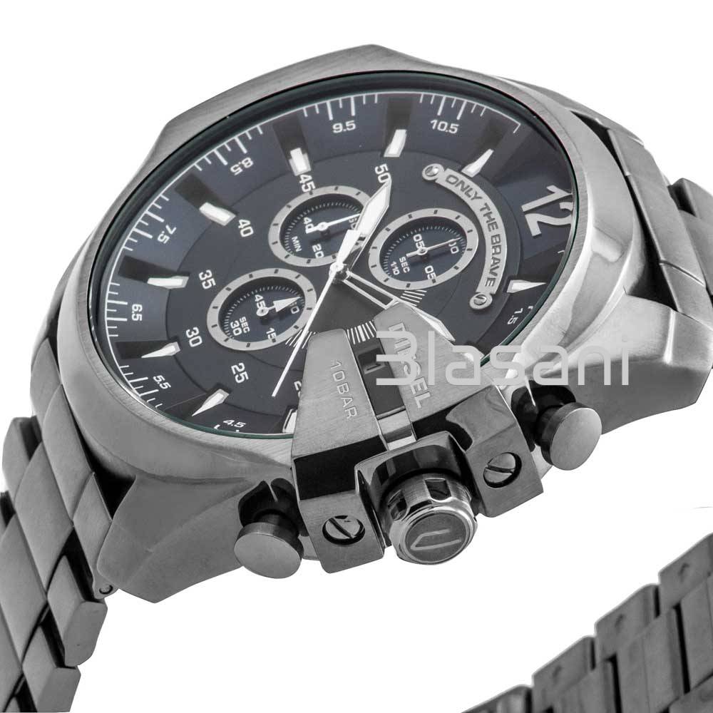 Diesel DZ4329 Mega Chief Men's Gunmetall Blue Dial Chronograph Watch 5 –  Blasani