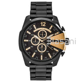 Diesel DZ4338 Mega Chief Men's Black Stainless Steel Chronograph Watch 59X51mm