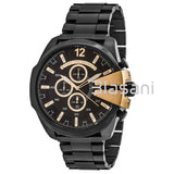 Diesel DZ4338 Mega Chief Men's Black Stainless Steel Chronograph Watch 59X51mm