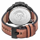 Diesel DZ4343 Mega Chief Men's Black Dial Brown Leather Quartz Watch 59x51mm