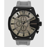 Diesel DZ4496 Mega Chief Men's Black and Gray Silicone Chronograph Watch 59x51mm