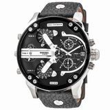 Diesel DZ7313 Mr Daddy 2.0 Chronograph Black Leather Strap Watch 57mm